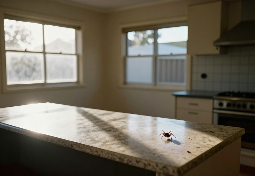Spider webs in a Seaforth home before treatment